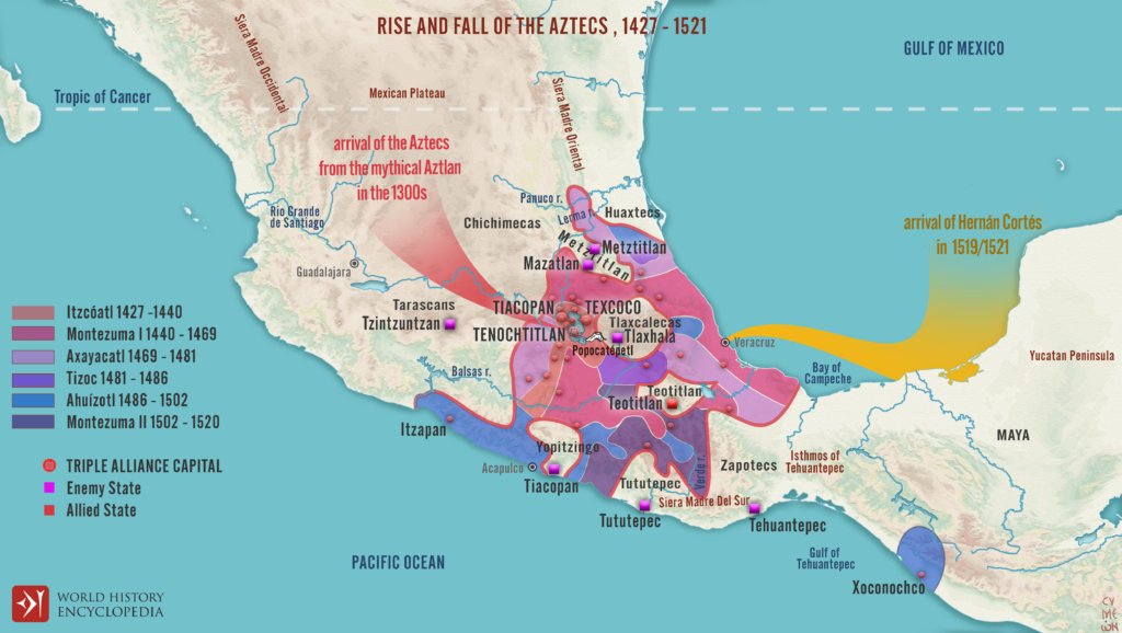 Exploring History The Ancient Aztec Civilization Map