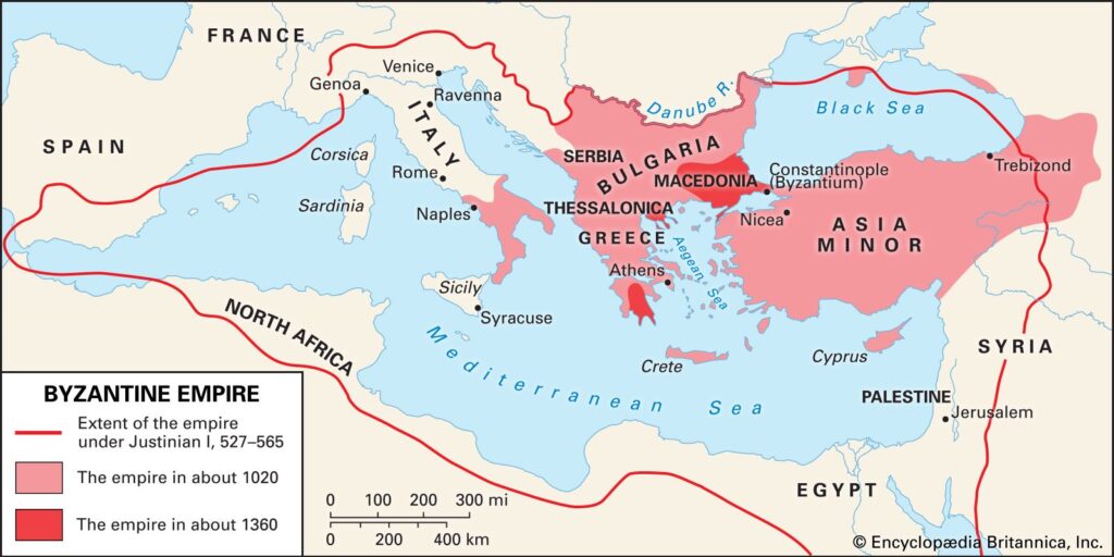 Exploring the Map of the Byzantine Empire at its Height A Historical Overview