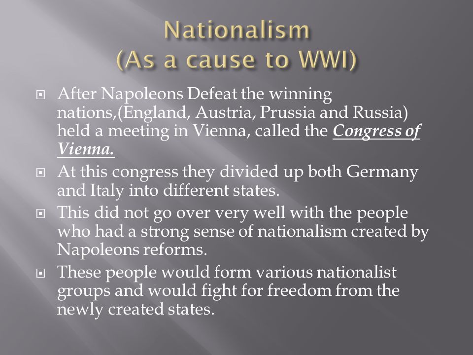 How Did Nationalism Cause World War 1