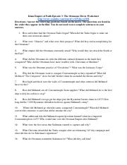 Review and Analysis Islam Empire of Faith Episode 3 The Ottomans Movie Worksheet