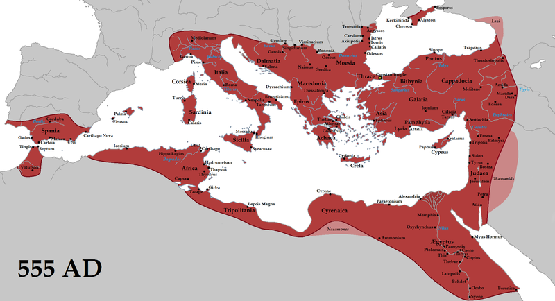 The Byzantine Empire The Peak Of Its Power And Influence.httpsupload.wikimedia.orgwikipediacommonsthumb99bJustinian555AD.png800px Justinian555AD