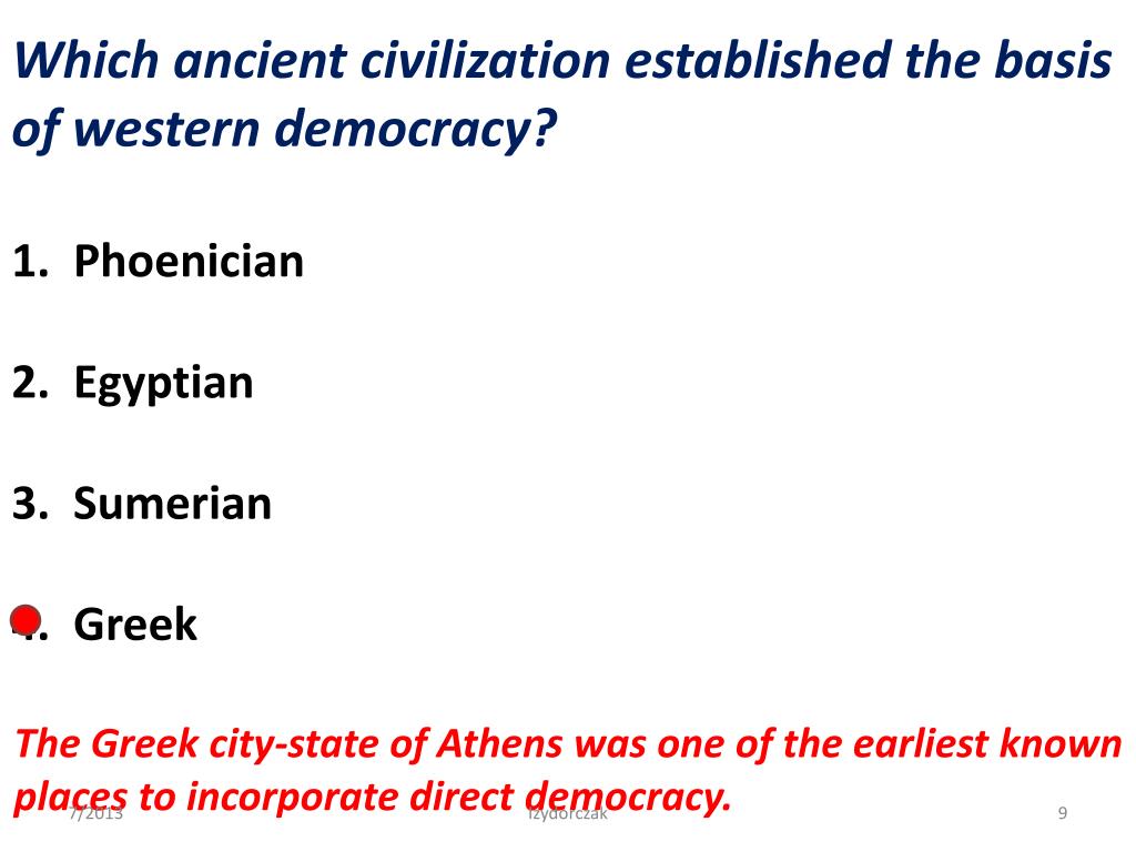 What Ancient Civilization Established The Basis Of Western Democracy