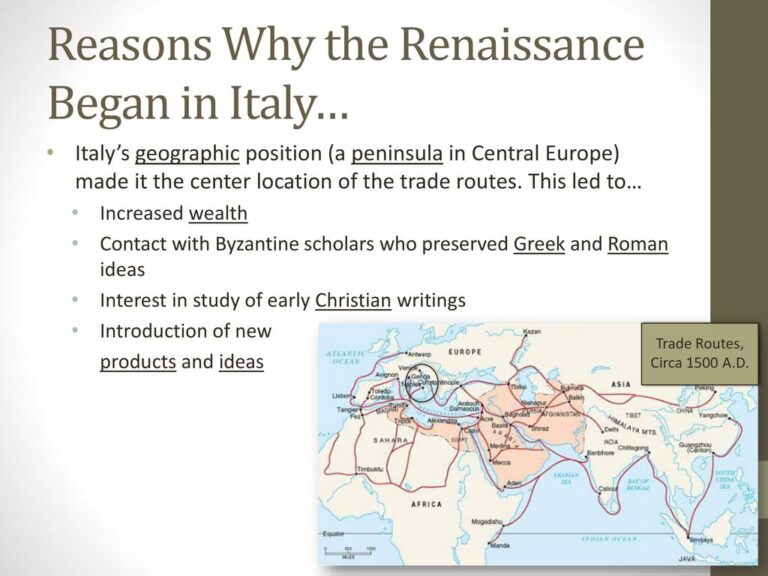 Why Did The Renaissance Began In Italy?