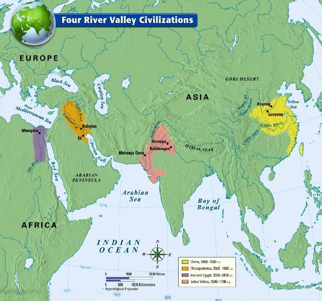 the four river valley civilizations Source 1